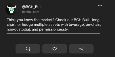 Shareable tweet card linking to BCH Bull post on X number one