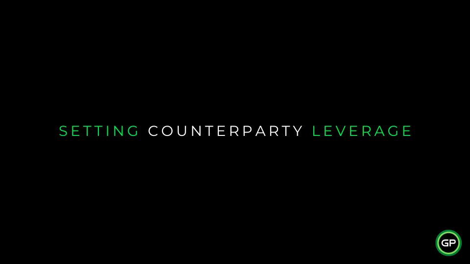 Setting counterparty leverage